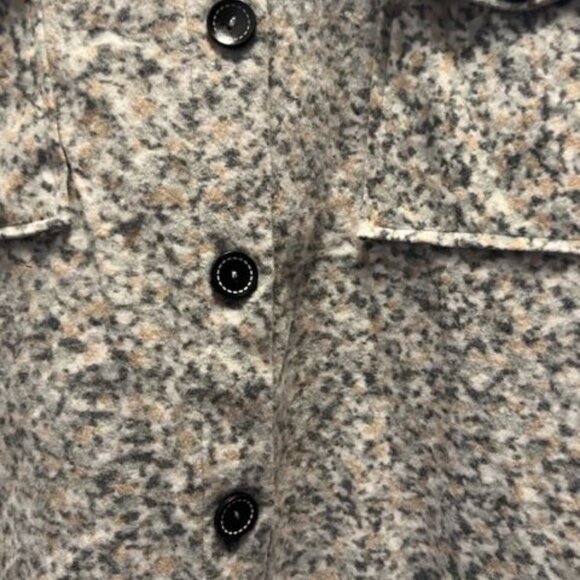 Ces Femme Button-Up Shirt Jacket Long Sleeve Medium dual chest pockets comfort - Picture 3 of 9